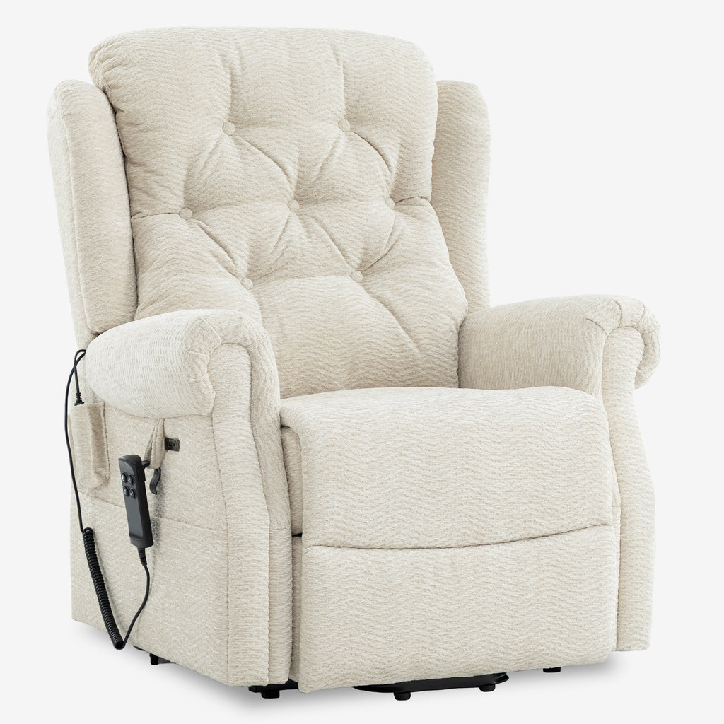 Lay Flat Lift Chair Recliner - Daul Motor, Heat & Massage
