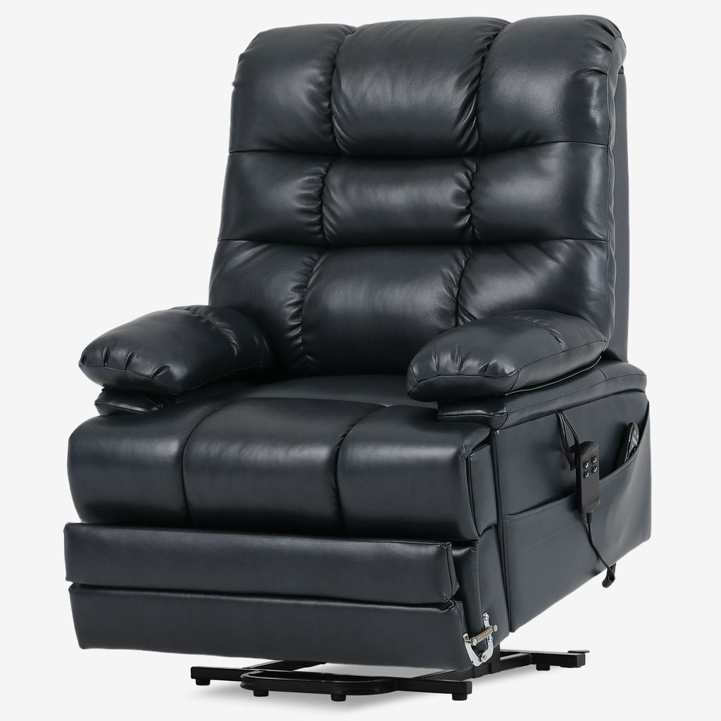 Big And Tall Leather Recliner Chair - 400 Lbs, Extended Footrest