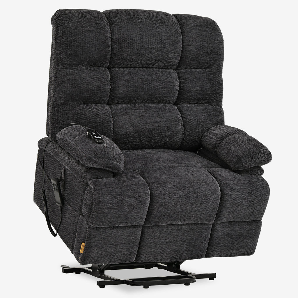 9205 EW500 Extra-Wide Big Man Power Lift Recliner - Triple Motor, 500 LBS, Heat & Massage