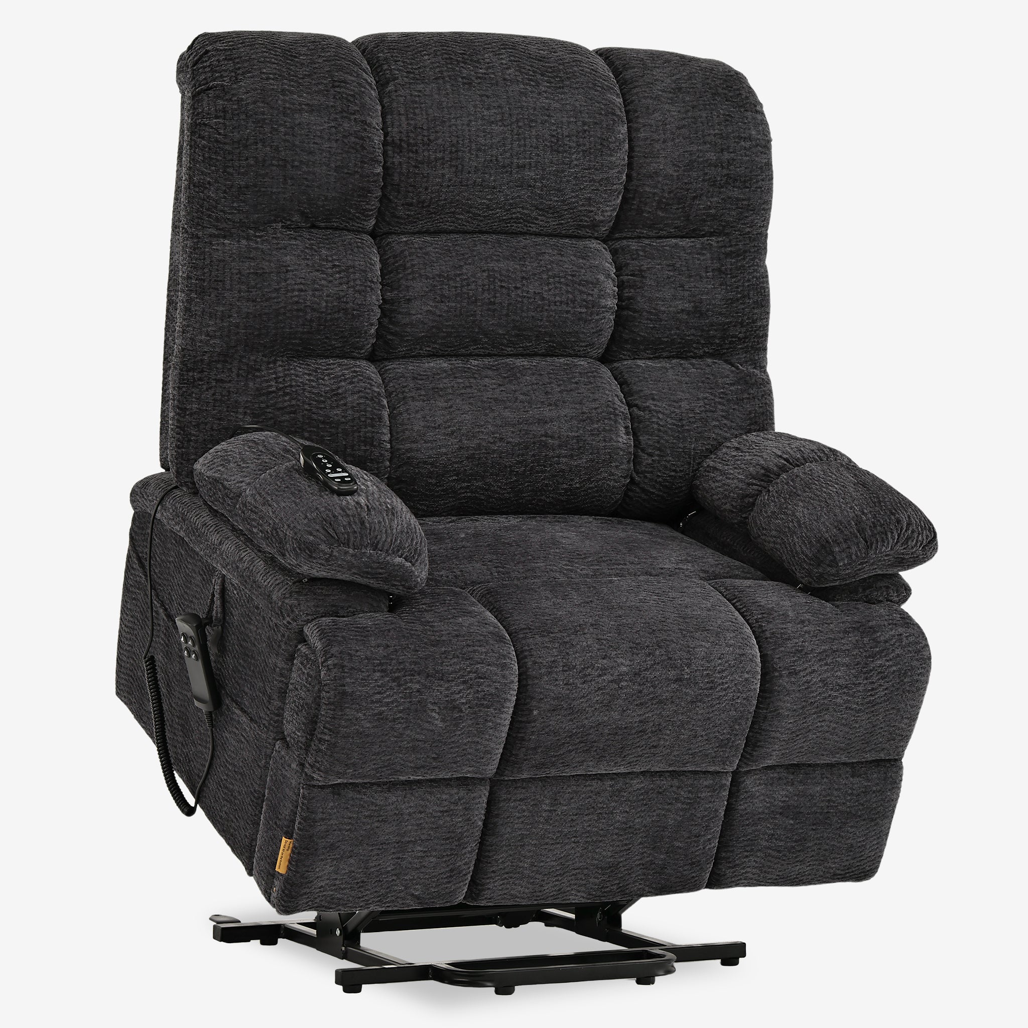 9205 EW500 Extra-Wide Big Man Power Lift Recliner - Triple Motor, 500 LBS, Heat & Massage