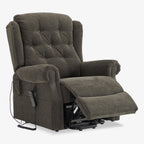 9199 Power Lift Recliner With Heat&Massage(Medium, Chenille Gray)