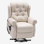 Lay Flat Lift Chair Recliner - Daul Motor, Heat & Massage