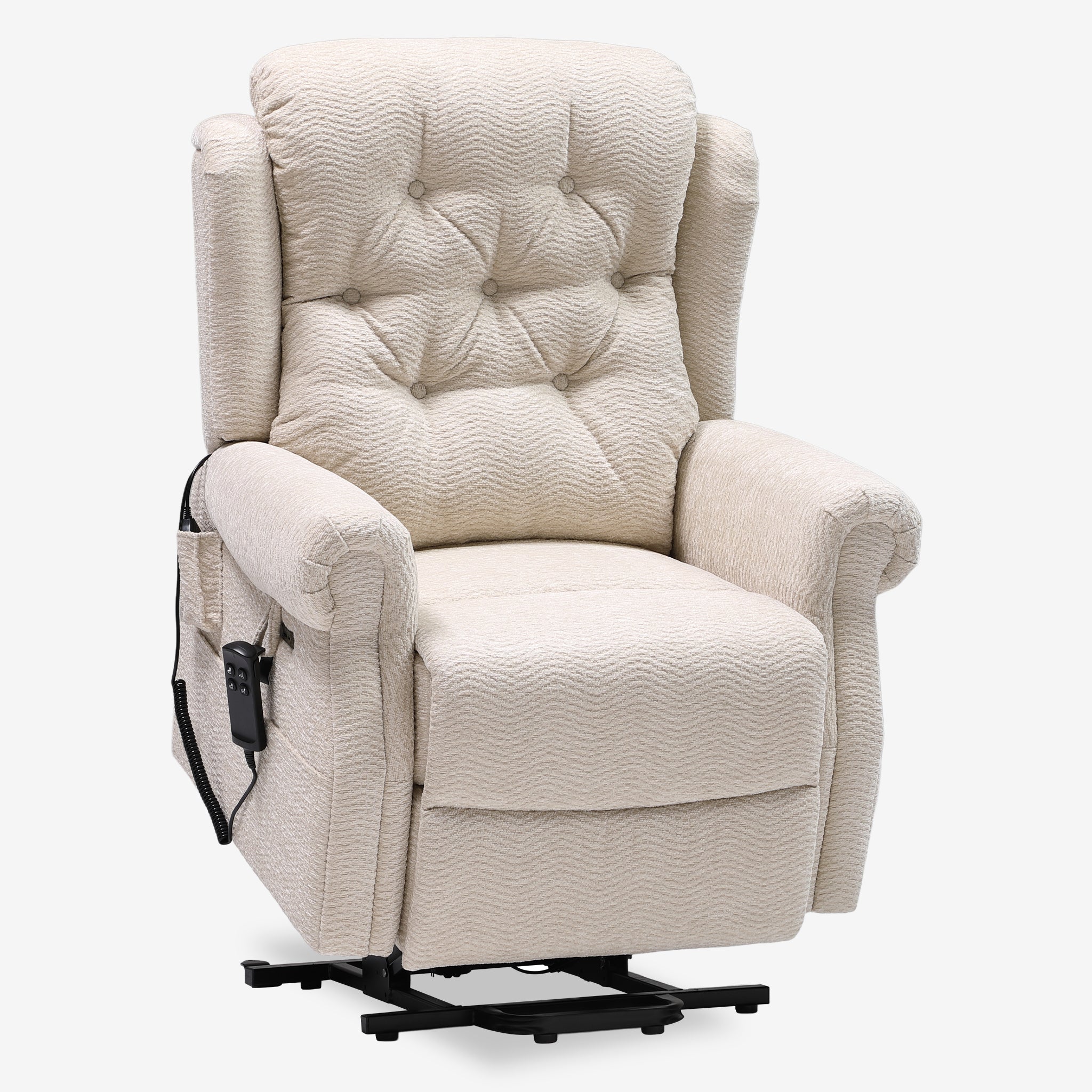 Lay Flat Lift Chair Recliner - Daul Motor, Heat & Massage