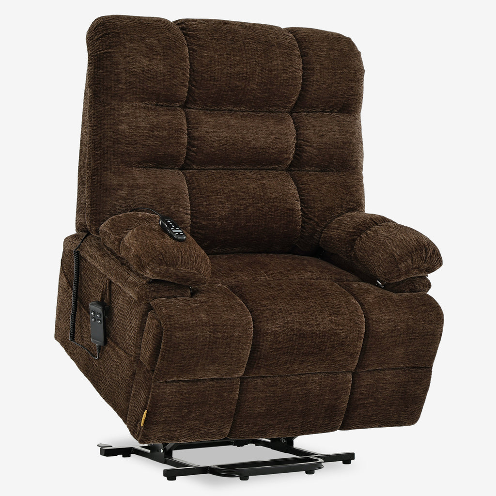 9205 EW500 Extra-Wide Big Man Power Lift Recliner - Triple Motor, 500 LBS, Heat & Massage