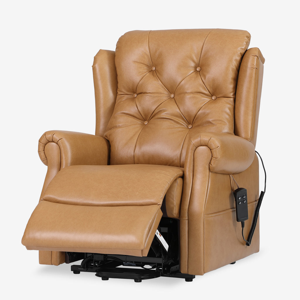 Leather Power Lift Recliner – Dual Motor & Infinite Position
