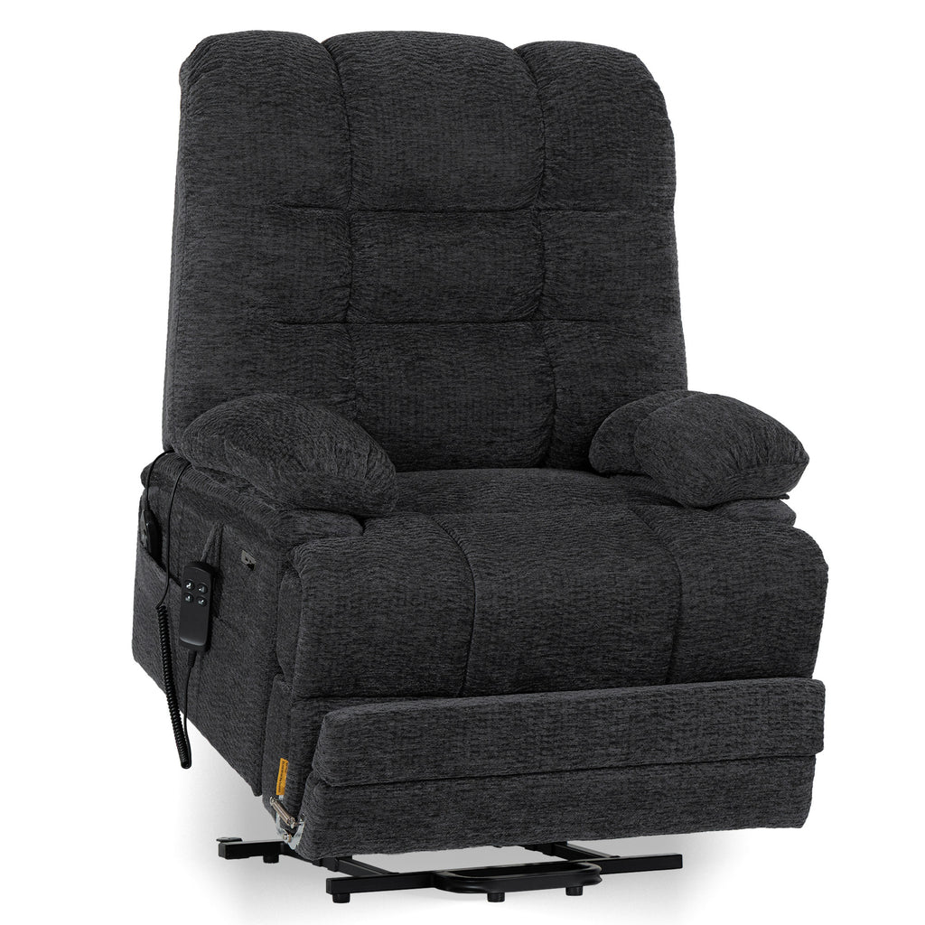 9205L Big & Tall Power Lift Recliner – Extended Footrest, Dual Motor, Heat & Massage, 400 lbs