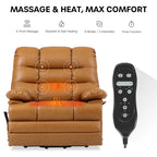 Lift Chair 500 Lb Capacity - Triple Motor, Extra Wide, Heat & Massage