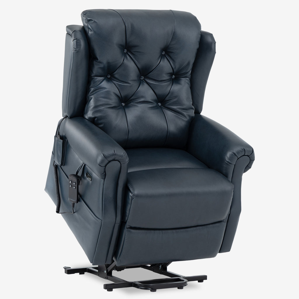 Dual Motor Real Leather Lift Chair with Infinite Position