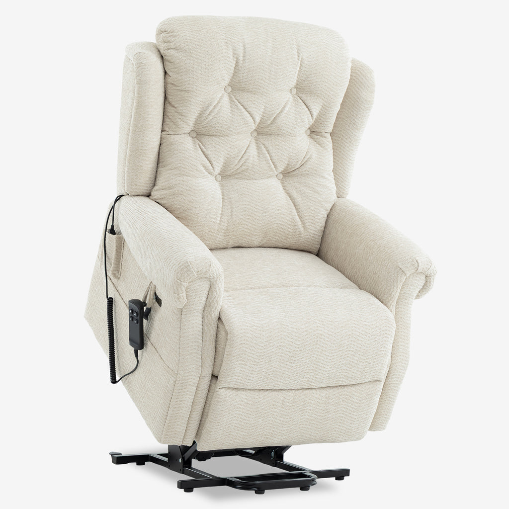 Lay Flat Lift Chair Recliner - Daul Motor, Heat & Massage