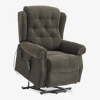 9199 Power Lift Recliner With Heat&Massage(Medium, Chenille Gray)