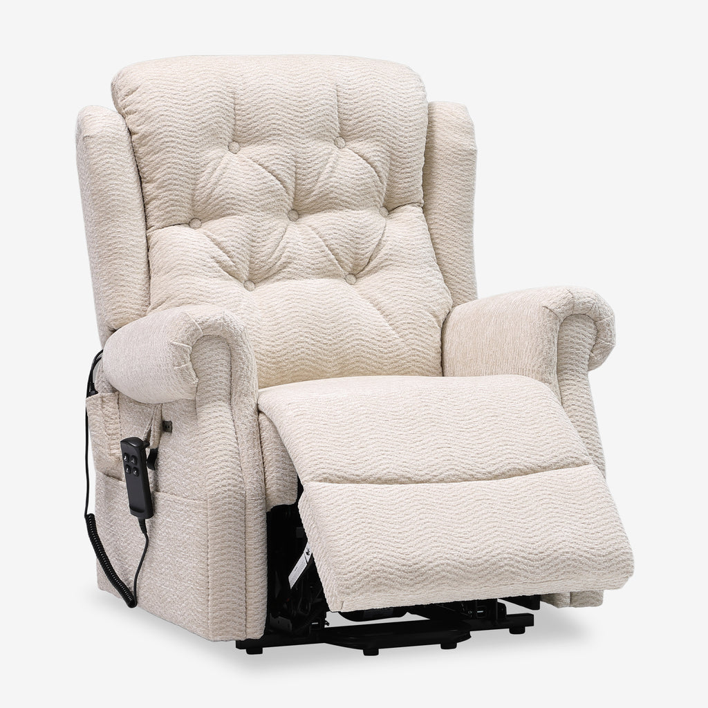 Lay Flat Lift Chair Recliner - Daul Motor, Heat & Massage