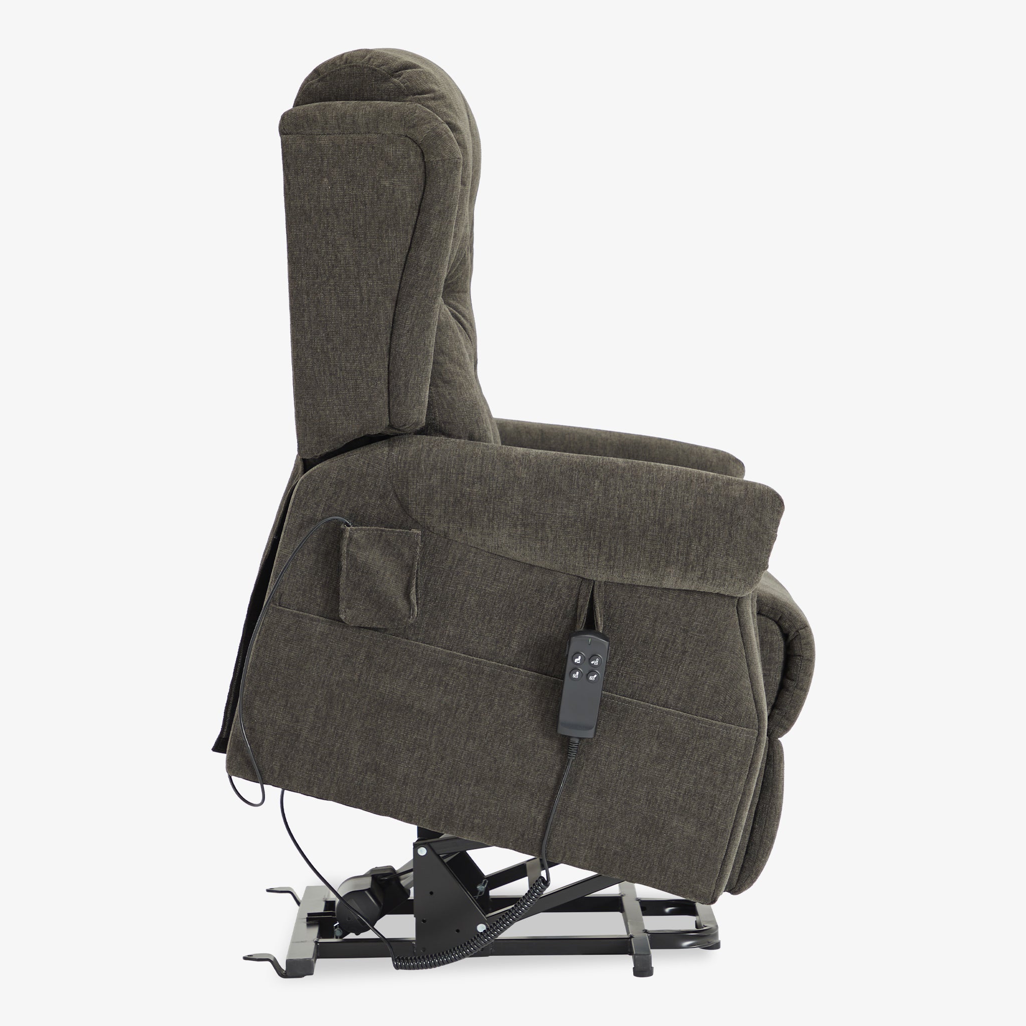 9199 Power Lift Recliner With Heat&Massage(Medium, Chenille Gray)