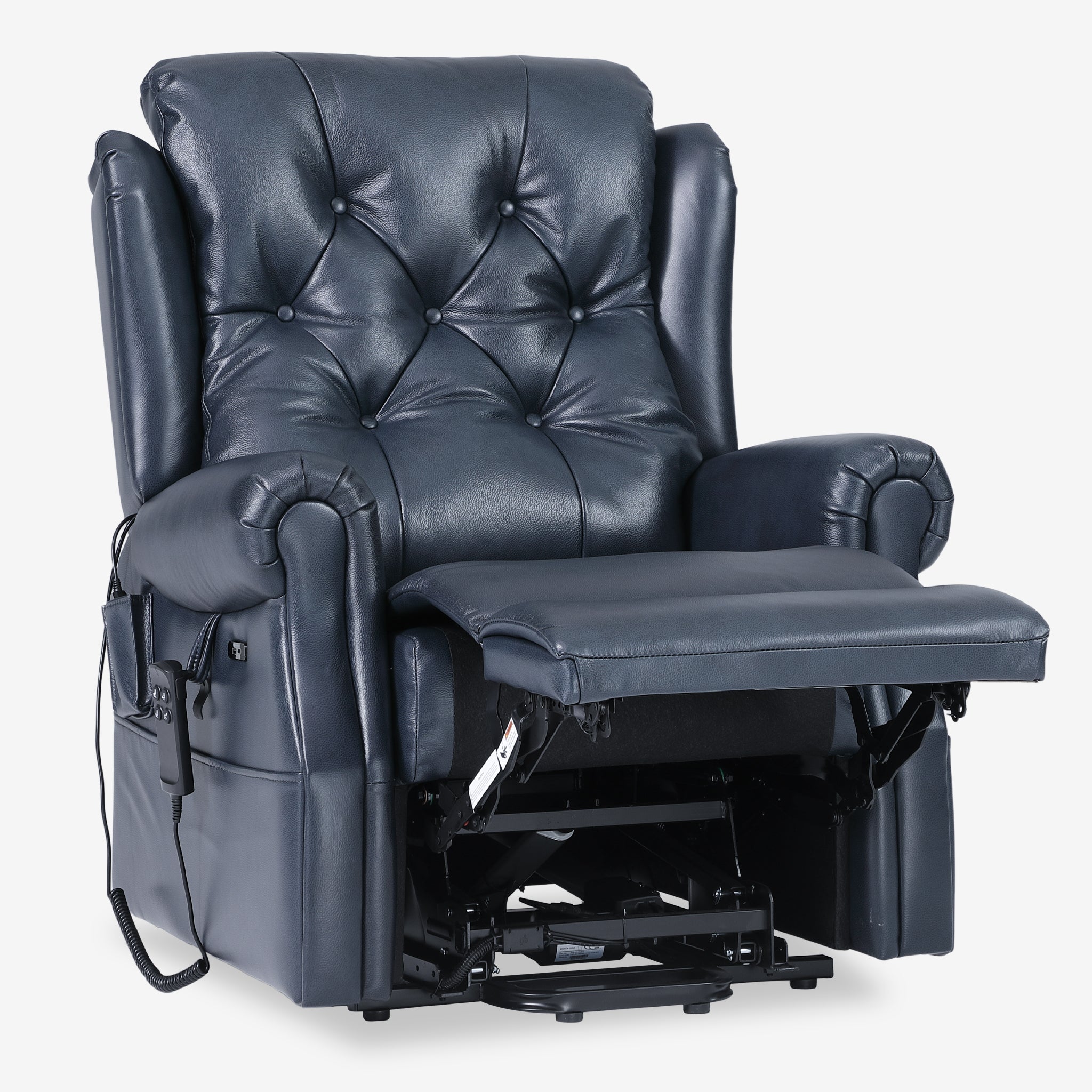 Dual Motor Real Leather Lift Chair with Infinite Position