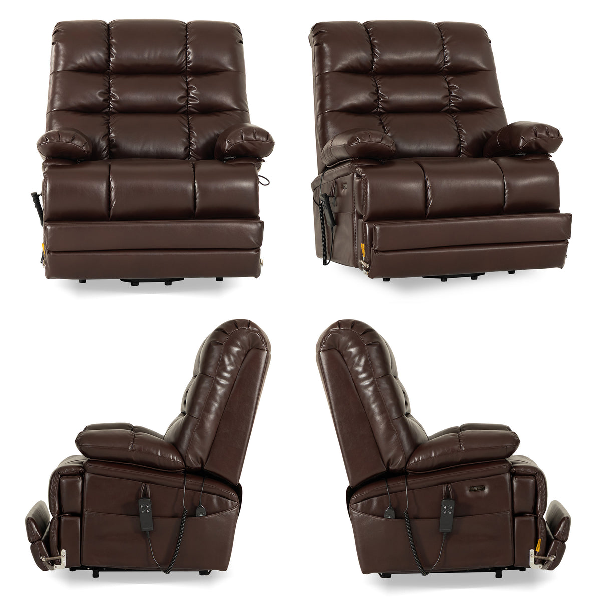 9205L Big & Tall Power Lift Recliner – Extended Footrest, Dual Motor, Heat & Massage, 400 lbs