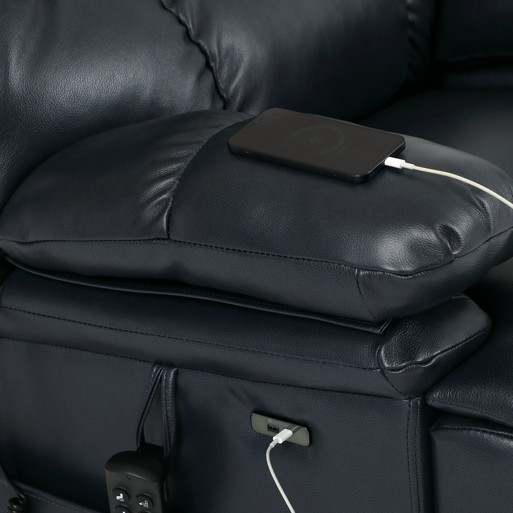 Big And Tall Leather Recliner Chair - 400 Lbs, Extended Footrest