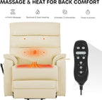 Lift Chairs For Big And Tall with Massage & Heat, 400lb, Daul Motor
