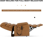 Heavy Duty Lift Chair Heat Massage - 500 lbs, Triple Motor, Extra Wide