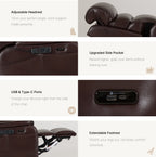 9188S Pro Small Power Lift Recliner – 300 lb, Triple Motor, All-in-One Remote, Lay Flat, Heat & Massage
