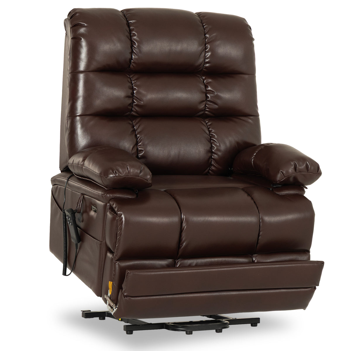 9205L Big & Tall Power Lift Recliner – Extended Footrest, Dual Motor, Heat & Massage, 400 lbs