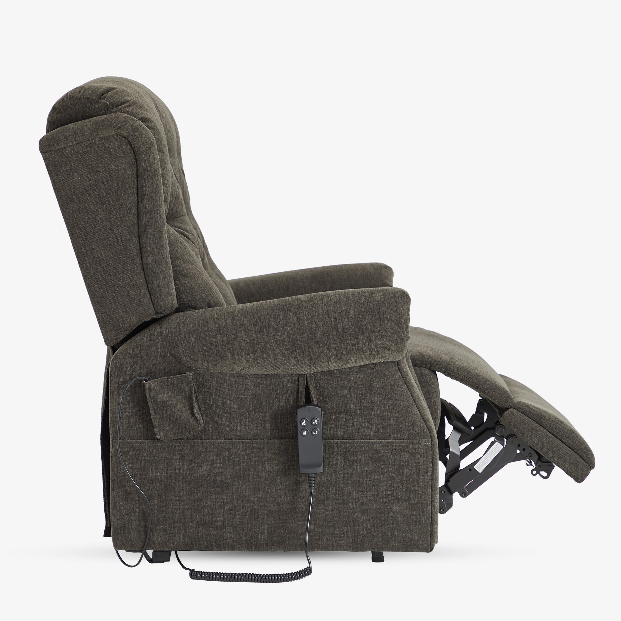 9199 Power Lift Recliner With Heat&Massage(Medium, Chenille Gray)