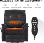 Recliner Chair Big And Tall With Extended Footrest, Wide Seat, Lay Flat