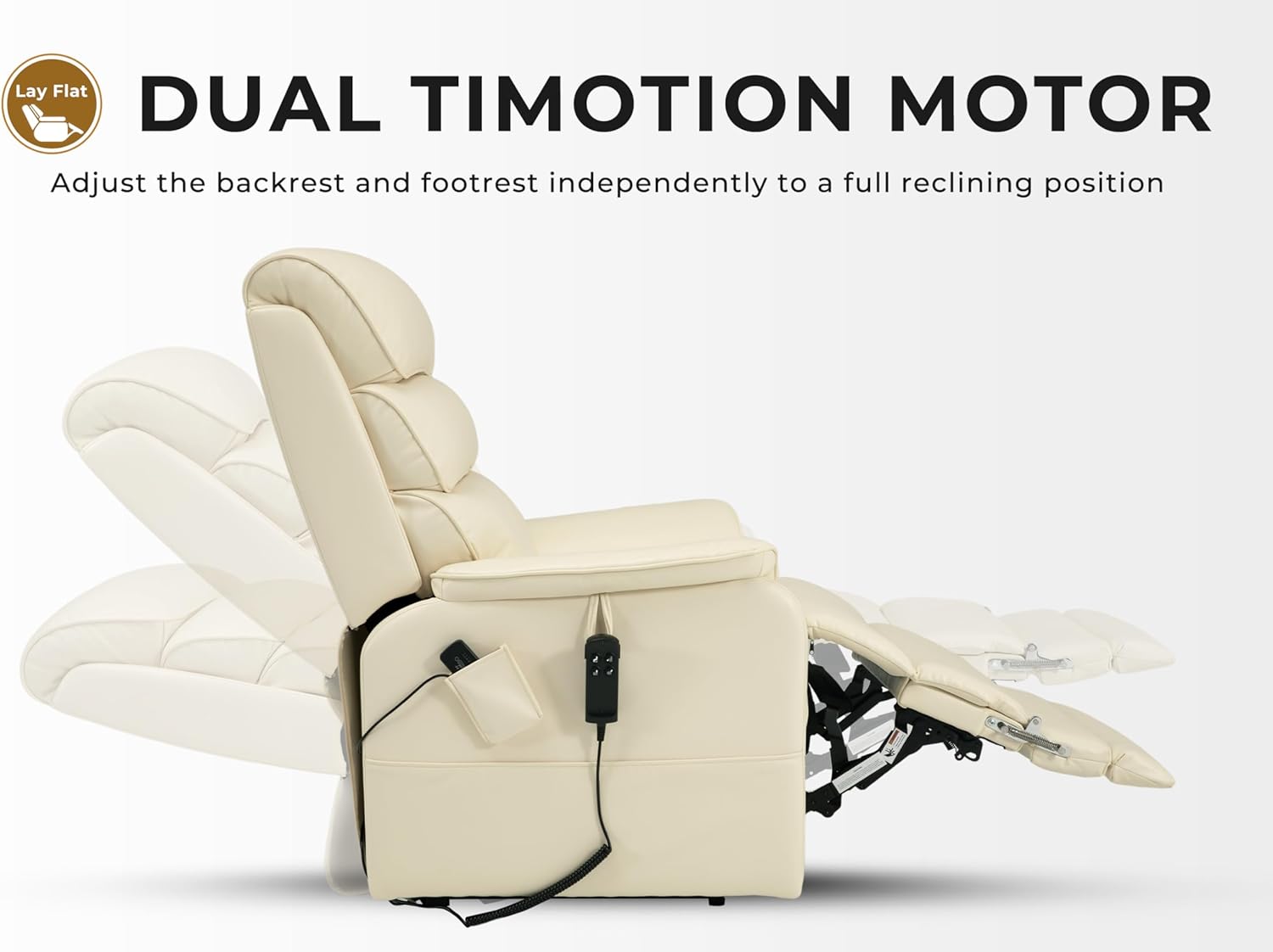 Lift Chair Recliner For Tall Man With Extended Footrest Heat & Massage