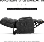 Extra Wide Power Lift Recliner 500 Lbs - Designed For Big & Tall