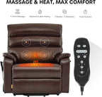 500 Lb Heavy Duty Lift Chair Heat Massage - Designed For Big & Tall