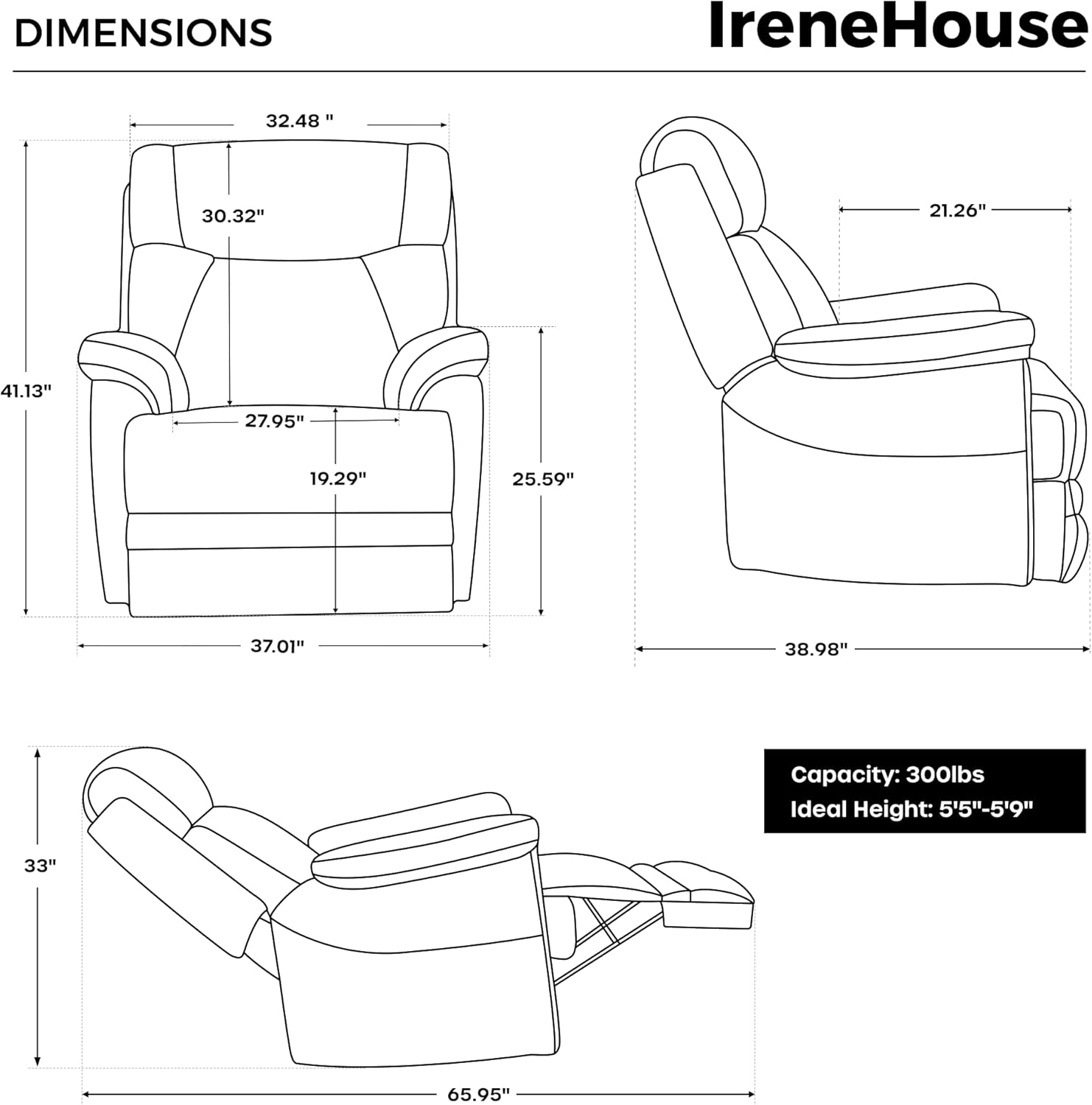 9221 Swivel Recliner Chair – 270° Rotation, Rocking, Top-Grain Leather, Ultra-Quiet Motor