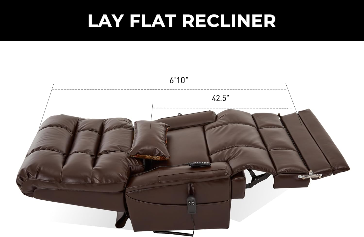 Big And Tall Recliners With 400-lb Weight Capacity and Heating Massage