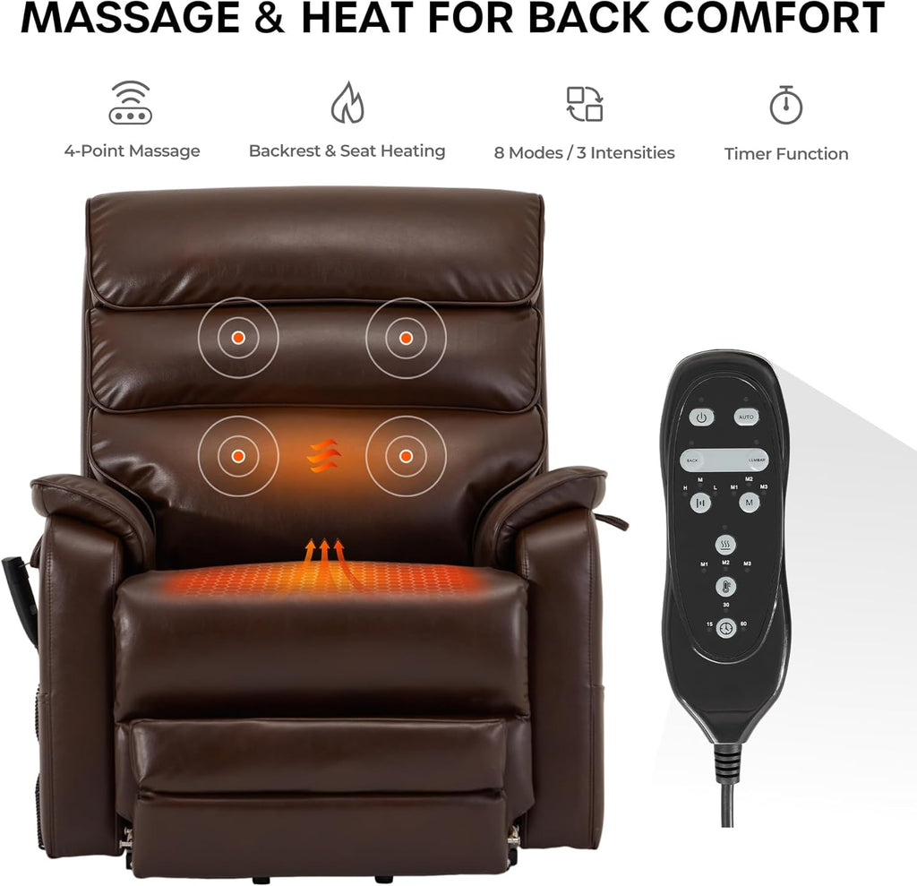 Big Man Lift Chair - Designed For Big & Tall With Extended Footrest
