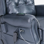Dual Motor Real Leather Lift Chair with Infinite Position