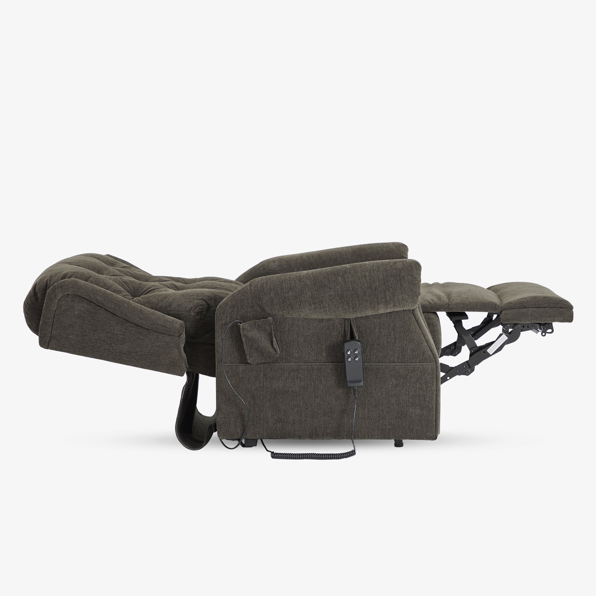 9199 Power Lift Recliner With Heat&Massage(Medium, Chenille Gray)