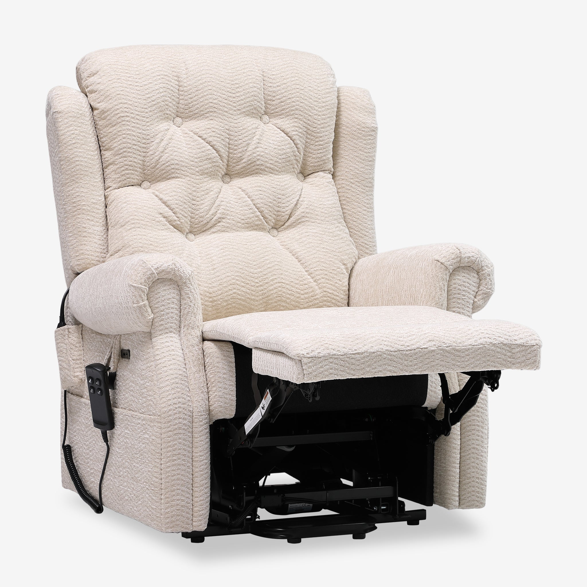 Lay Flat Lift Chair Recliner - Daul Motor, Heat & Massage