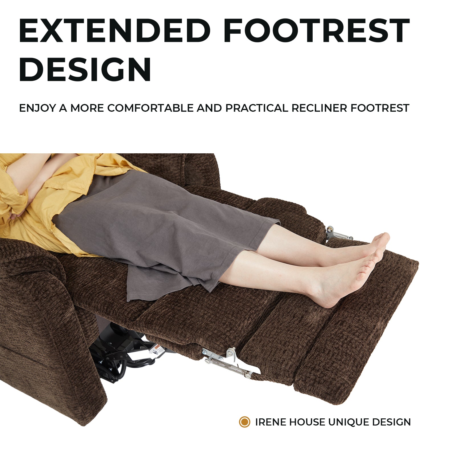 Lift Recliner For Tall Man With Extended Footrest and Heat & Massage