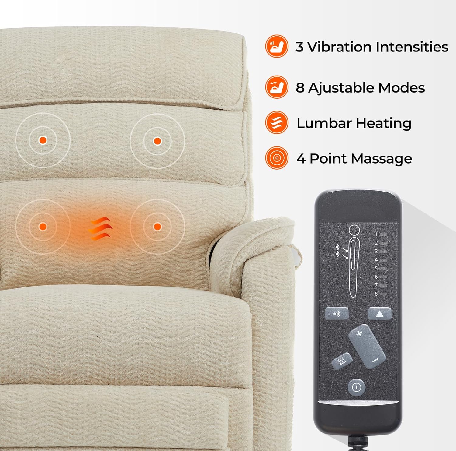 Lift Chairs For Tall Men With Extended Footrest and Heat & Massage