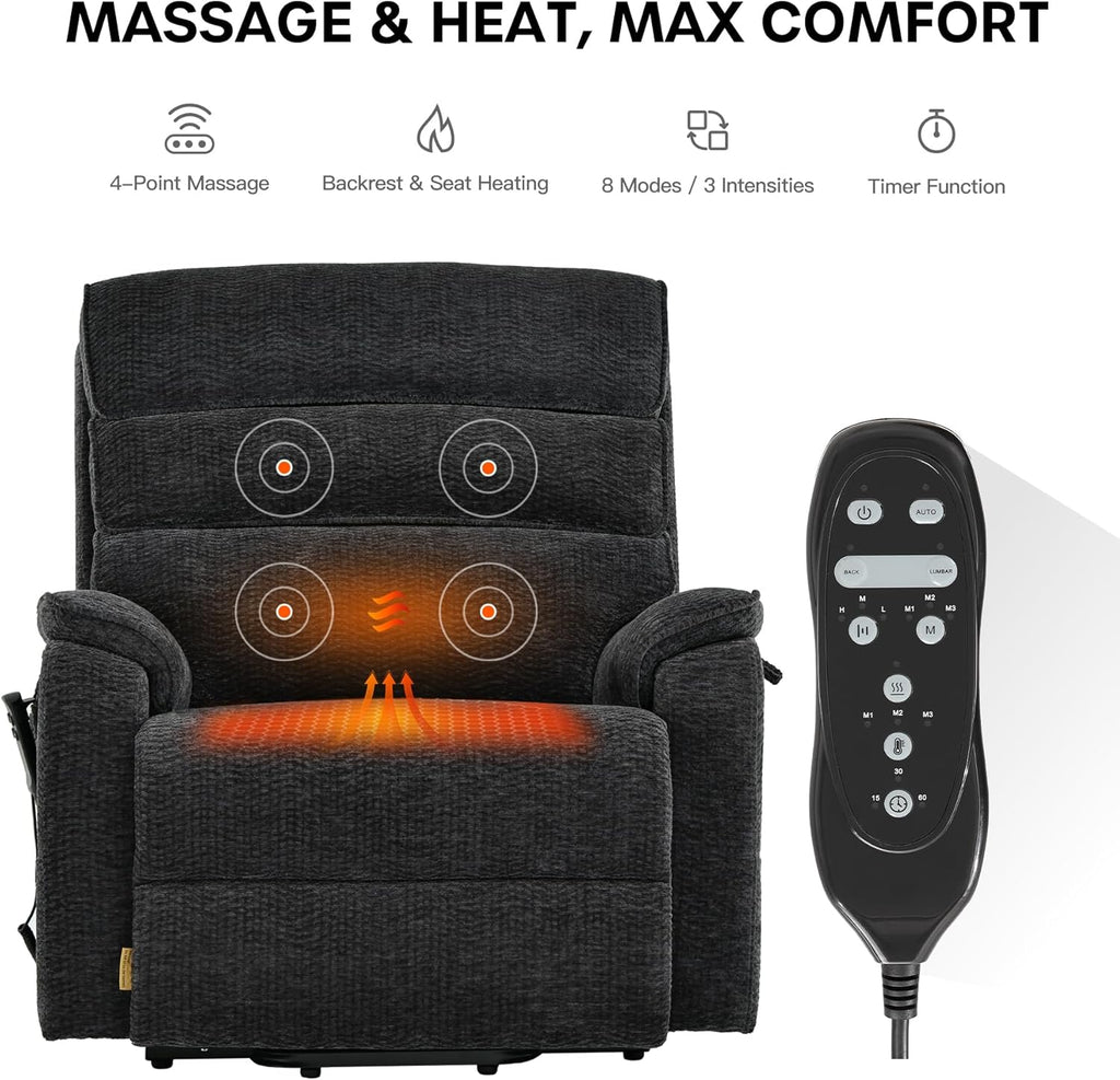 Extra Wide Power Lift Recliner 500 Lbs - Designed For Big & Tall