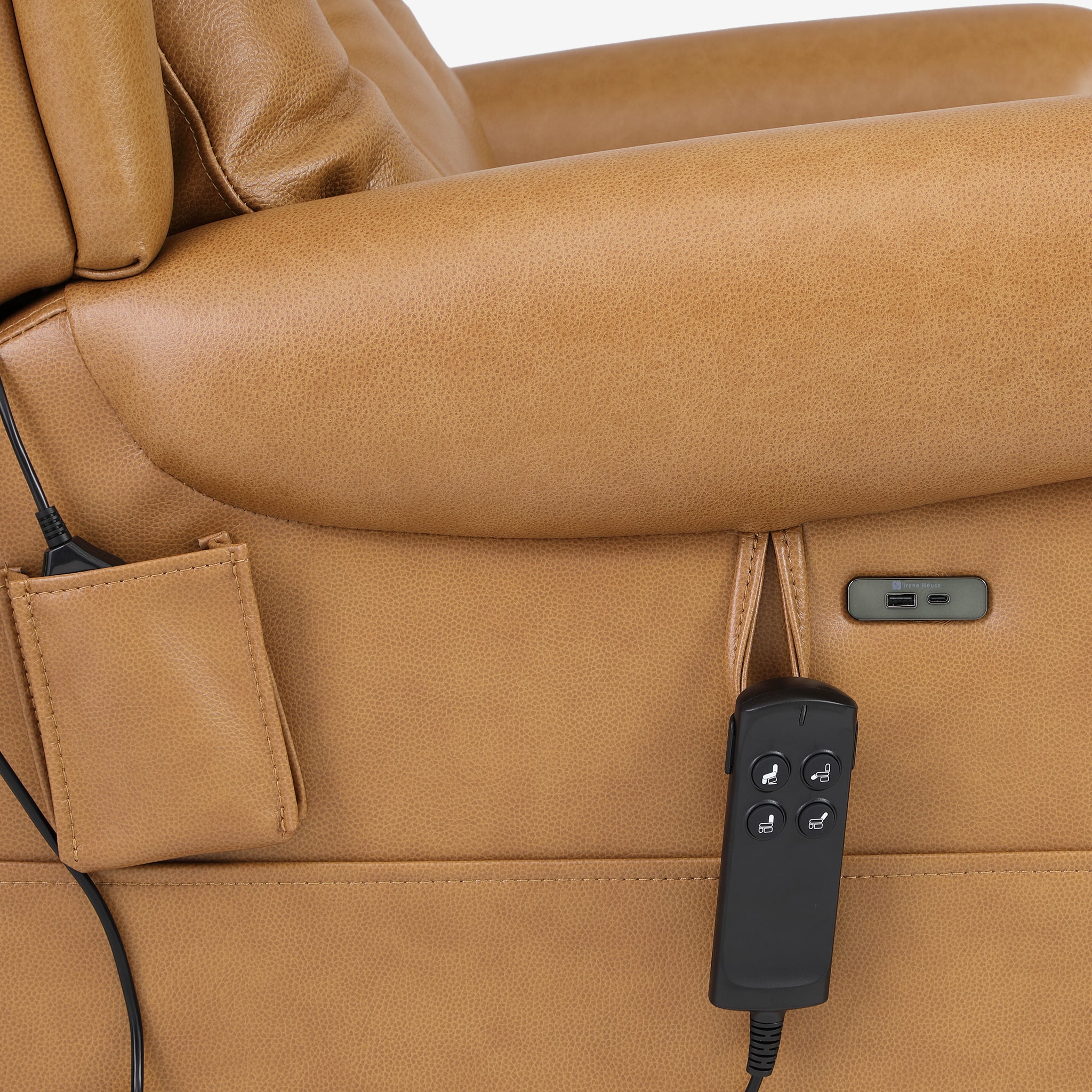 Leather Power Lift Recliner – Dual Motor & Infinite Position