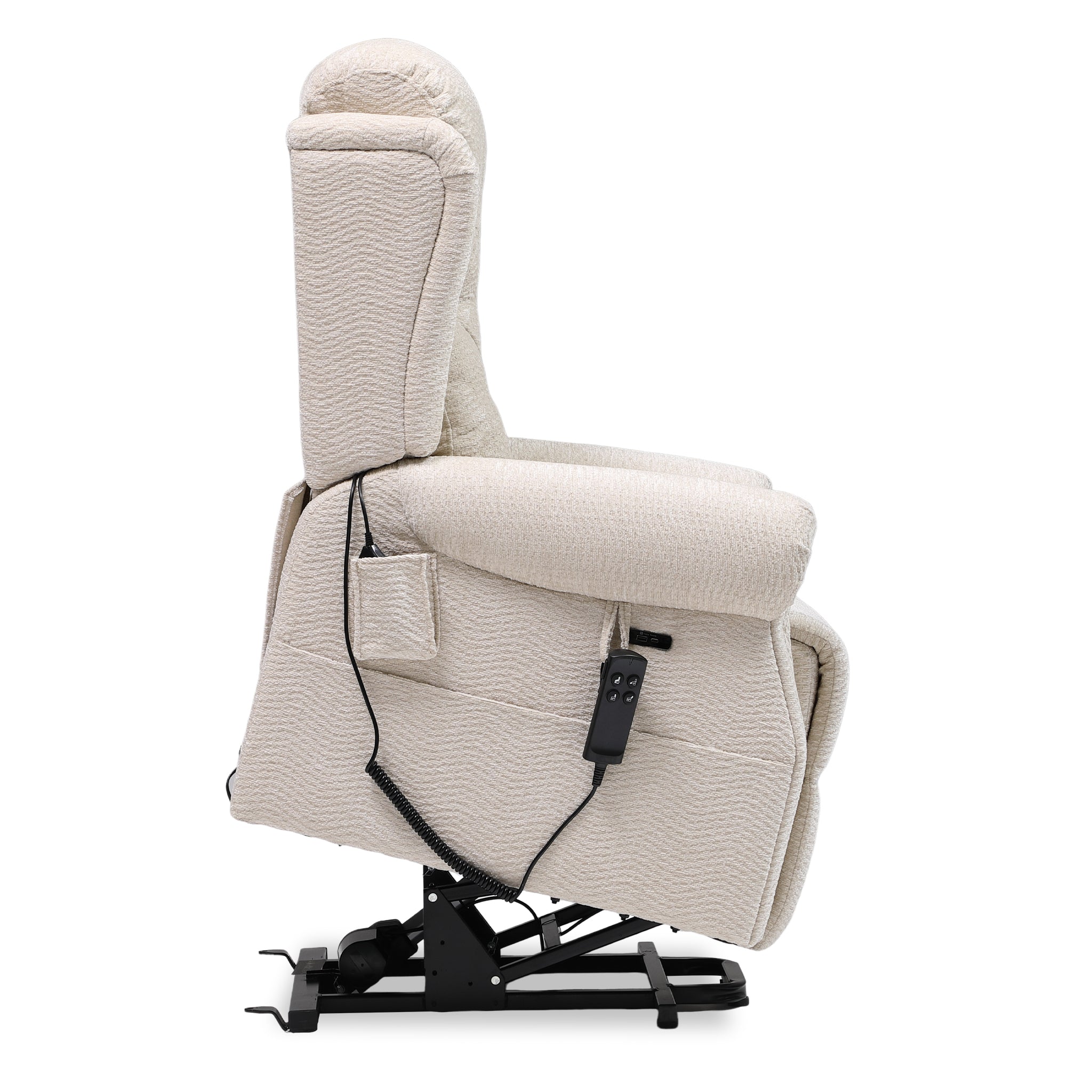 Lay Flat Lift Chair Recliner - Daul Motor, Heat & Massage