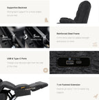 9205L Big & Tall Power Lift Recliner – Extended Footrest, Dual Motor, Heat & Massage, 400 lbs