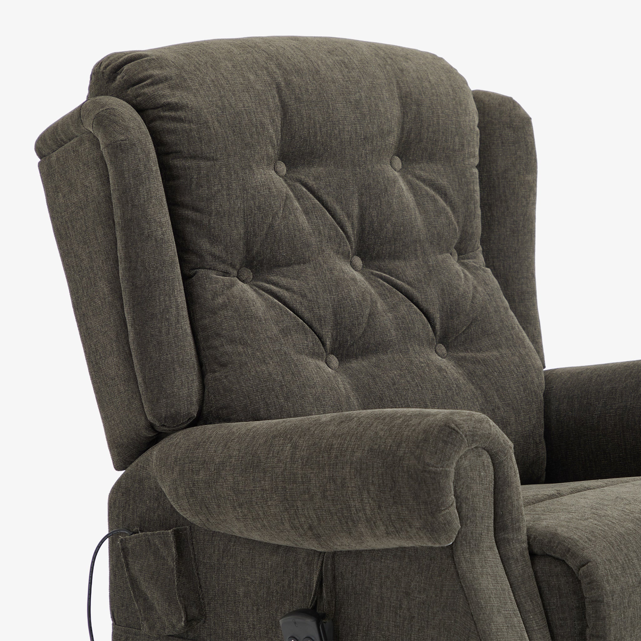9199 Power Lift Recliner With Heat&Massage(Medium, Chenille Gray)