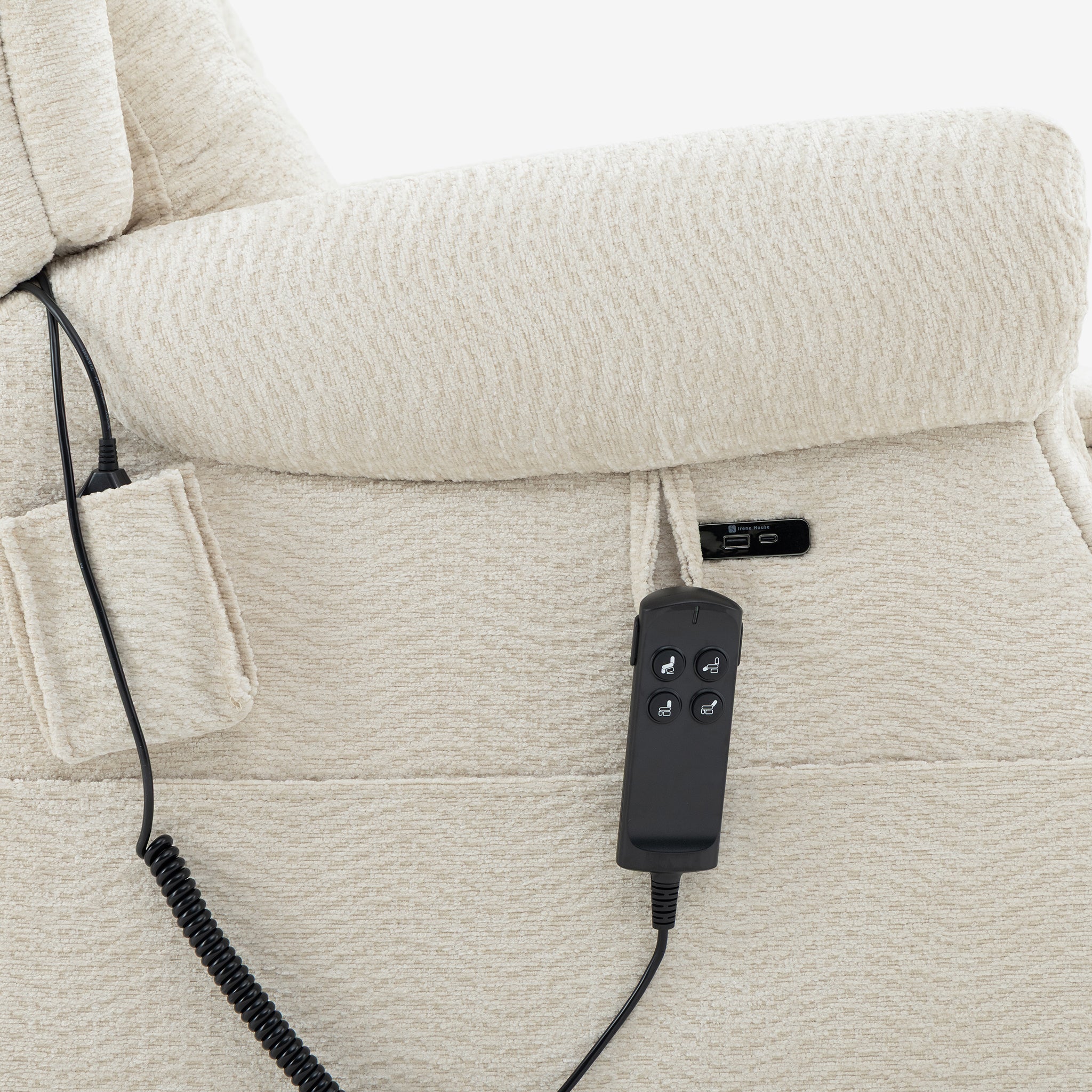 Lay Flat Lift Chair Recliner - Daul Motor, Heat & Massage