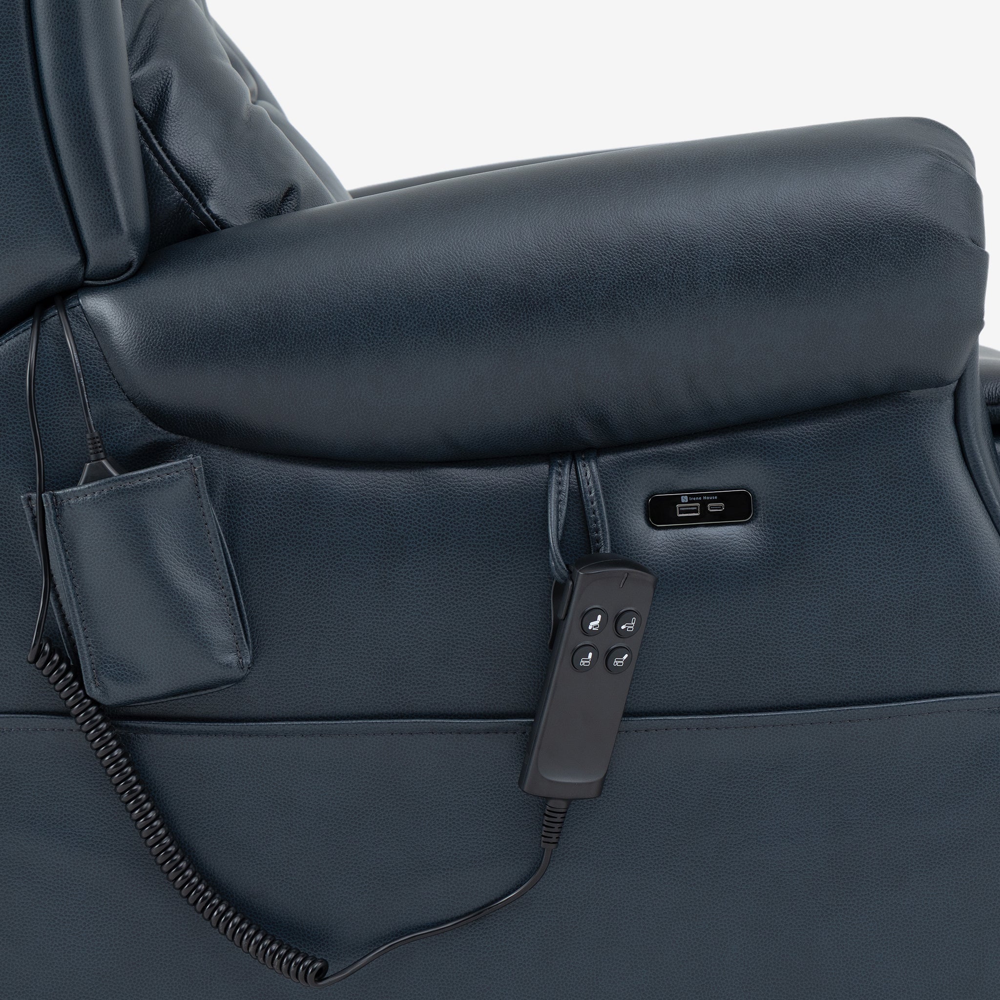Dual Motor Real Leather Lift Chair with Infinite Position