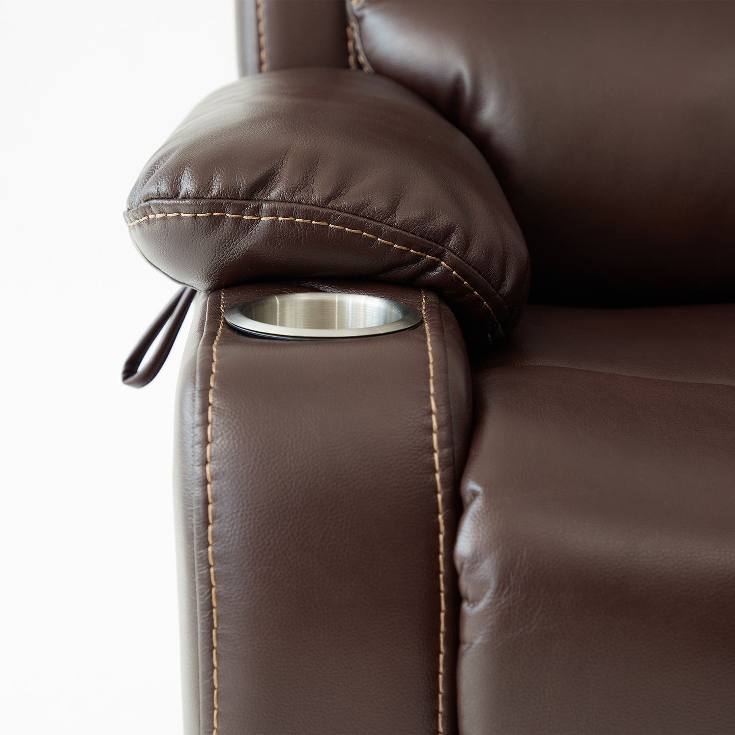 Lay Flat Recliner With Heating Massage And Cup Holder