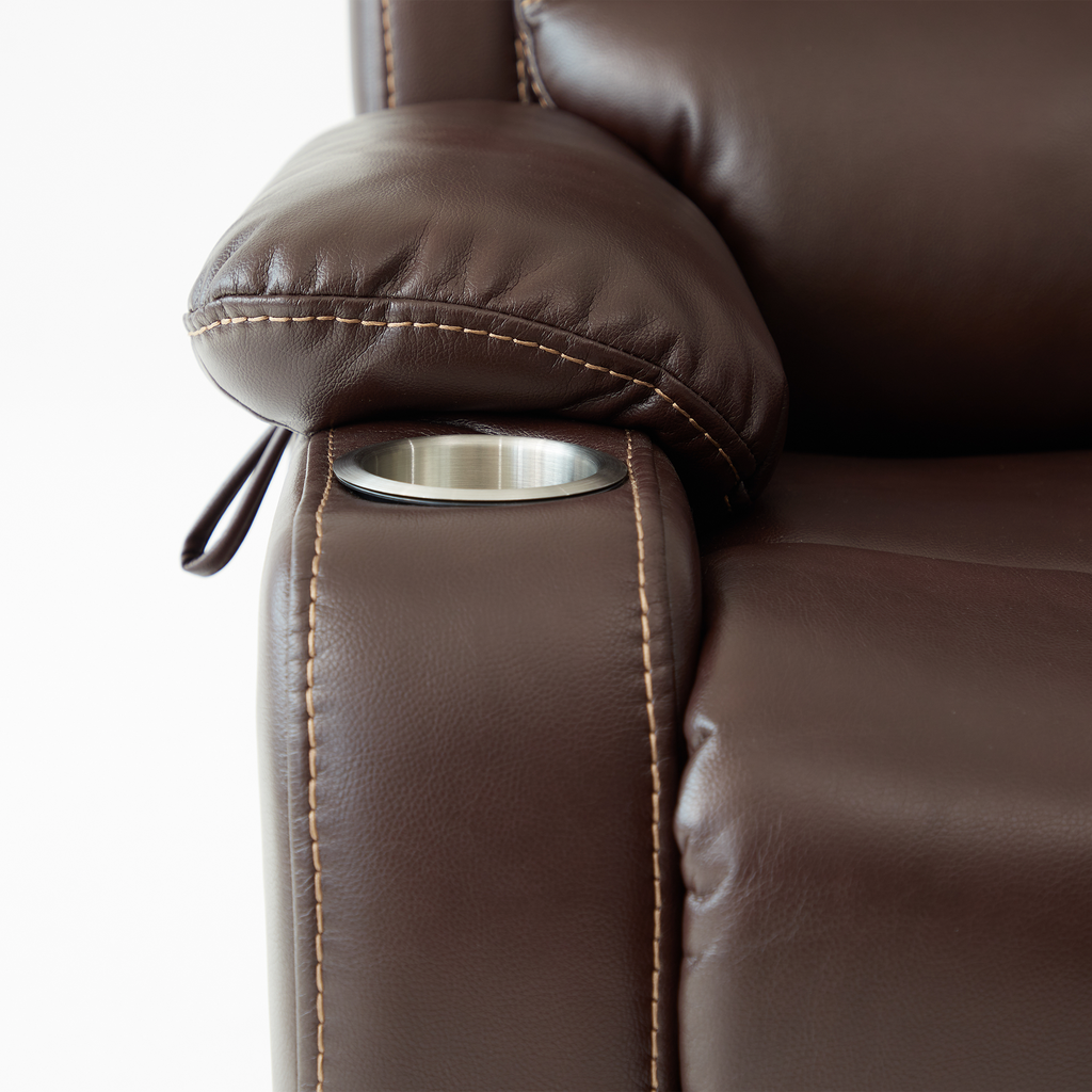 Lay Flat Power Recliner Lift Chair With Heat Massage And Cup Holder