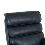 Irene House 9188 Pro Medium triple-motor power lift recliner in dark blue top-grain leather, upholstery detail