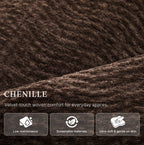 Irene House 9188 Pro Medium triple-motor power lift recliner in dark brown chenille, upholstery close-up