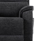 Irene House 9188 Pro Medium triple-motor power lift recliner in dark gray chenille, upholstery detail