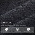 Chenille fabric used on the Irene House 9188E Pro in dark gray — velvet-touch woven, low maintenance, gentle on skin