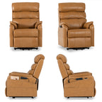 Irene House 9188S Pro in yellow brown top grain leather shown from four angles — front, three-quarter and both sides